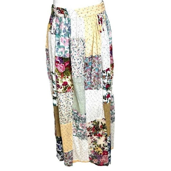 Vintage Tangibles Skirts Patchwork 100% Cotton Size small - Picture 4 of 7